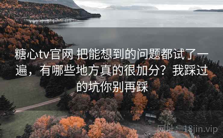 糖心tv官网 把能想到的问题都试了一遍，有哪些地方真的很加分？我踩过的坑你别再踩