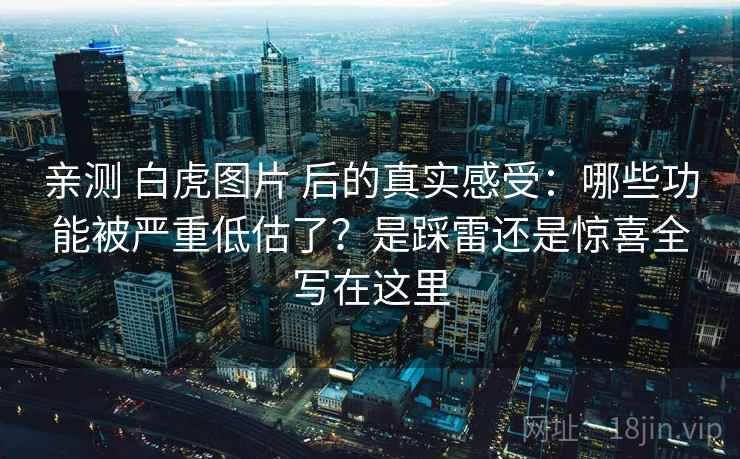 亲测 白虎图片 后的真实感受：哪些功能被严重低估了？是踩雷还是惊喜全写在这里