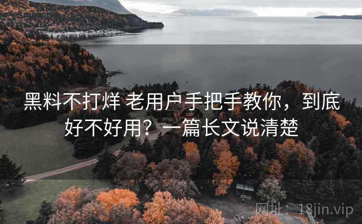 黑料不打烊 老用户手把手教你，到底好不好用？一篇长文说清楚