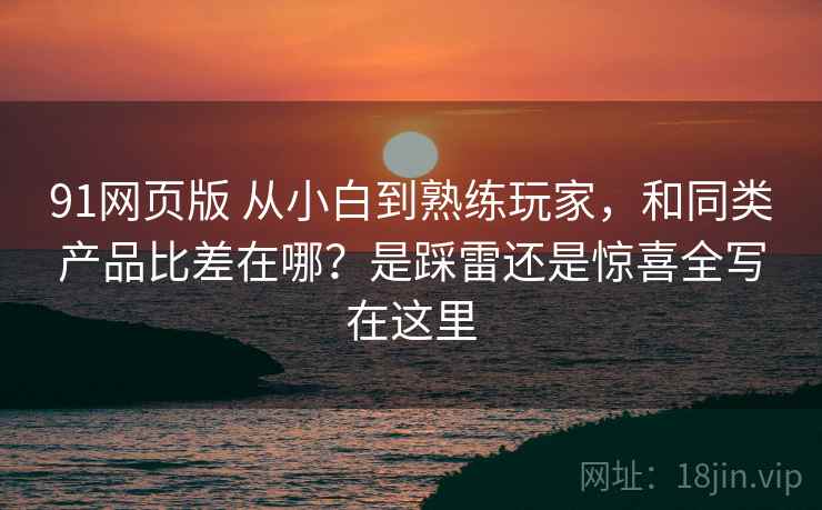 91网页版 从小白到熟练玩家,和同类产品比差在哪?是踩雷还是惊喜全写在这里 91网页版 从小白到熟练玩家,和同类产品比差在哪?是踩雷还是惊喜全写在这里