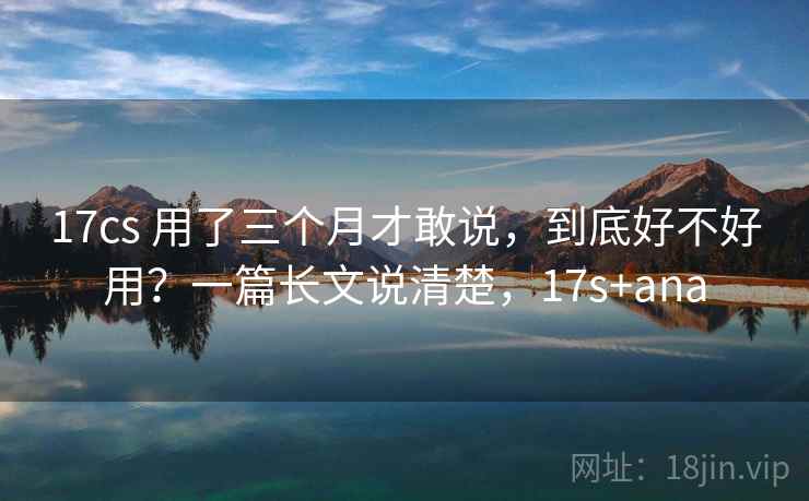17cs 用了三个月才敢说，到底好不好用？一篇长文说清楚，17s+ana